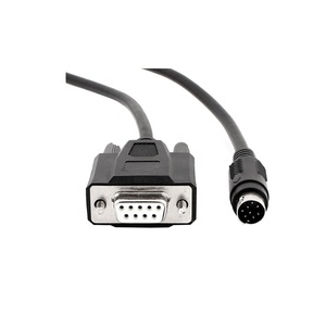 كابل بيانات تسلسلي للتحكم من نوع 28/30AWG نحاسي بـ 8 سنون من نوع Mini DIN MD8 ذكر إلى DB9 RS232 أنثى - Product Image 2