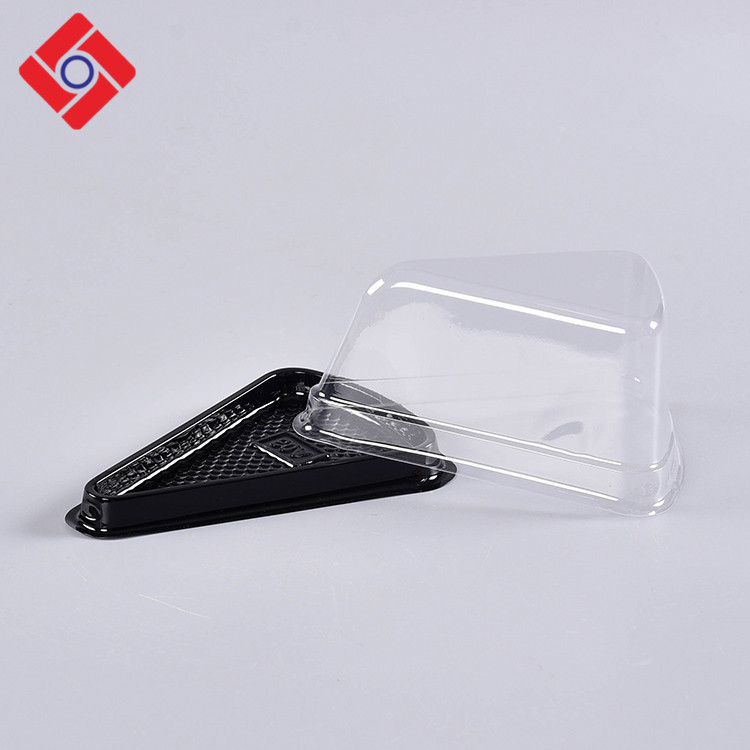 Pla Jetable Mince Triangle En Plastique Mini Emballage Blister Mini Dessert Gâteau Plateau
