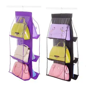 Family Organizer Backpack <strong>Storage</strong> 6 Pocket Wardrobe Rack Hangers Cute Purse Bag <strong>Hanging</strong> <strong>Storage</strong> Bag Household <strong>Shoe</strong> Supplies - Product Image 1