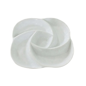 Novedad forma boda blanco a granel <span class=keywords><strong>tapas</strong></span> cerámica usados compartimento platos de cena - Product Image 1