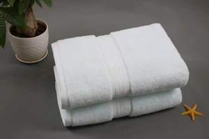 Vente chaude super doux moelleux confortable ensembles de serviettes de <span class=keywords><strong>bain</strong></span> <span class=keywords><strong>serviette</strong></span> à rayures blanches - Product Image 5