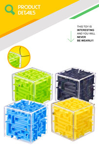 3D Cube puzzle juego plástico rodando Bola de mármol juguete niños Juego de <span class=keywords><strong>laberintos</strong></span> - Product Image 2