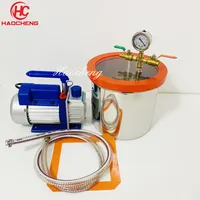Haocheng 12l ss304 vacuum chamber and pump with vacuum pump for medicine chemicals and processing degassing 3 Gal