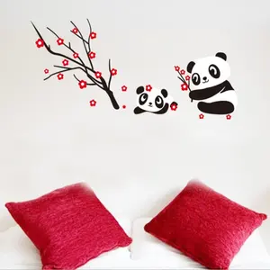 Panda adesivo da parete In Vinile Capodanno Cinese Carino E Animale Felice Sticker