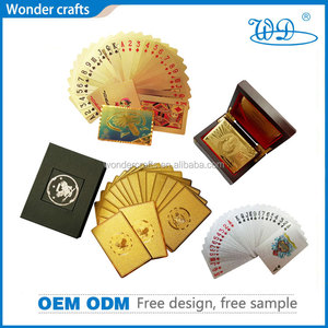 57x87mm 54 pcs paquet de boîte <span class=keywords><strong>en</strong></span> bois personnalisé 100% <span class=keywords><strong>en</strong></span> plastique 24 K <span class=keywords><strong>or</strong></span> pur 100 NOUS <span class=keywords><strong>dollar</strong></span> étanche cartes à jouer - Product Image 6