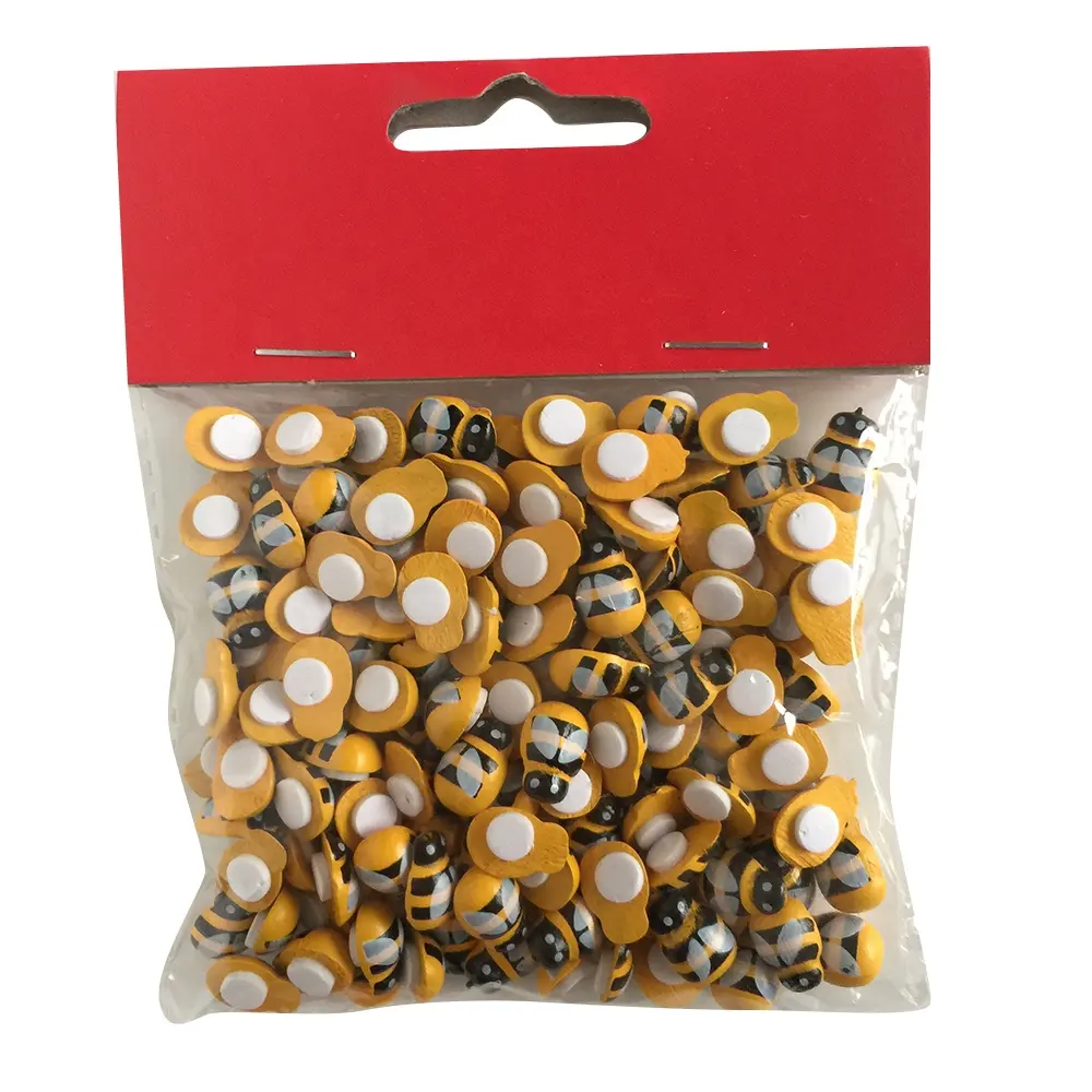 Molti formato magnete del frigorifero di legno bella api sticker per la promozione fatti a mano decorazione