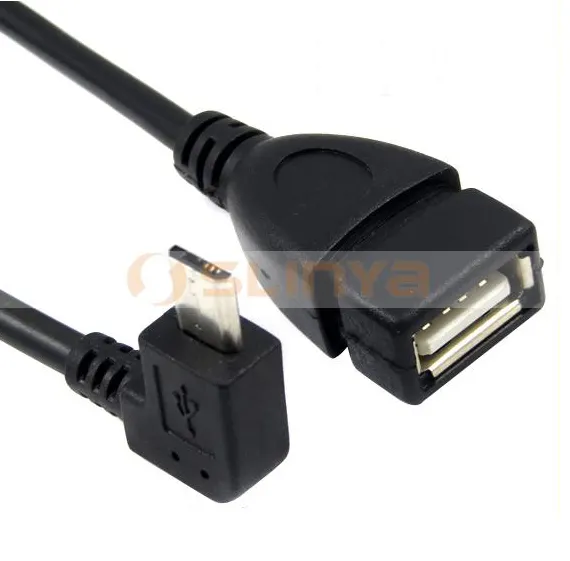 Micro USB Male Converter Female Left Right Angled OTG Cable