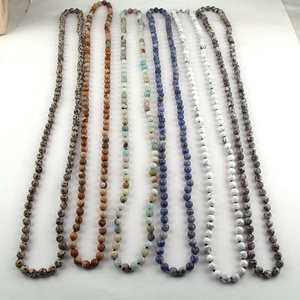 <span class=keywords><strong>Collana</strong></span> da donna in pietra preziosa naturale con dichiarazione annodata da 8mm <span class=keywords><strong>collana</strong></span> lunga da Yoga religiosa 108pc <span class=keywords><strong>Mala</strong></span> - Product Image 5