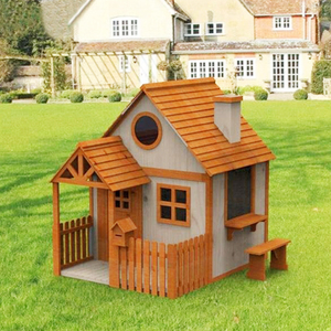 <span class=keywords><strong>Maison</strong></span> de jeu en <span class=keywords><strong>bois</strong></span> pour enfants avec porche, 2 marches, pour <span class=keywords><strong>jardin</strong></span> extérieur - Product Image 3