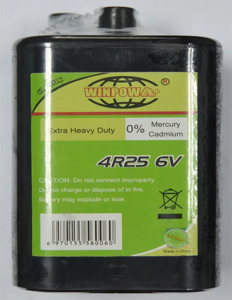 Oferta da fábrica 6v 4r25 super resistente bateria 6v 4r25