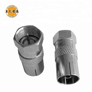 MX F-Type Mâle à <span class=keywords><strong>la</strong></span> TÉLÉVISION <span class=keywords><strong>PAL</strong></span> Femelle Coaxial Antenne Jack RF Adaptateur CTAV Attelage À Vis Socket Pour RG6 câble - Product Image 1