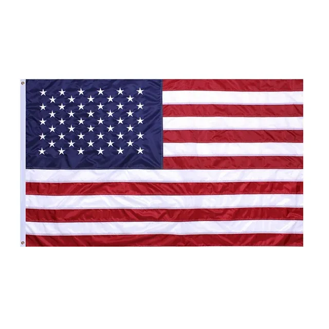 Drapeau américain et américain en Polyester, vêtements d'extérieur de haute qualité, 100% Polyester 3X5FT, vente en gros