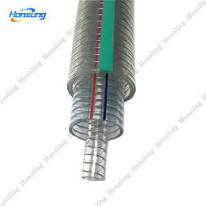 <span class=keywords><strong>Manguera</strong></span> de trueno de pvc transparente/tubo de succión de grado alimenticio reforzado con espiral de alambre de acero de pvc - Product Image 5