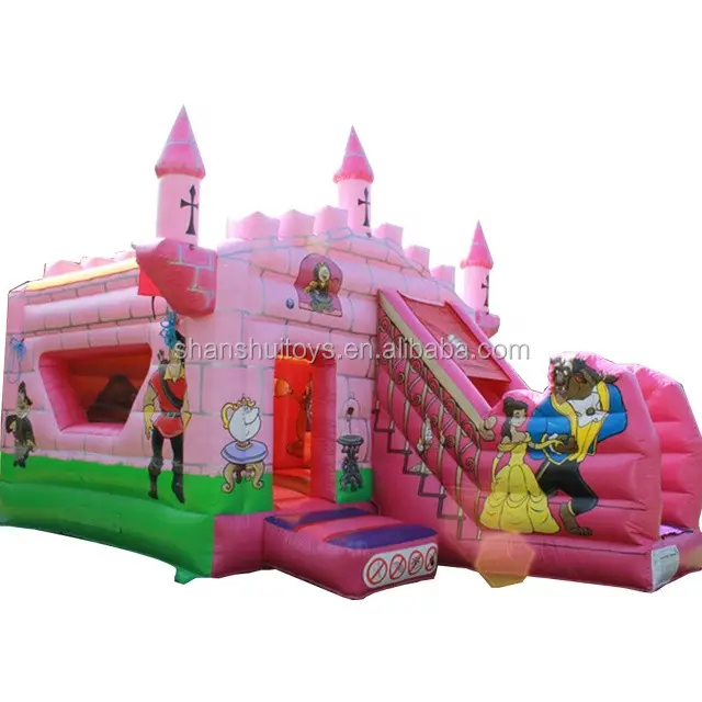 منزل وردي قابل للنفخ في الهواء الطلق, قلعة قفز للأطفال قابلة للنفخ