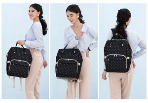 Multifunctional Backpack Baby Diaper <strong>Bag</strong> <strong>with</strong> <strong>Changing</strong> <strong>Mat</strong>, Luxury Waterproof Designer Polyester Diaper <strong>Bag</strong> for Mother - Product Image 6