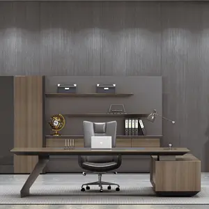 European Desks High Quality Modern Luxury European Germany Stylish Office Executive Furniture President Chairman Desk With Strong Metal Legs