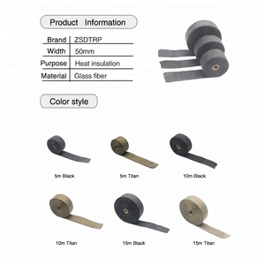 5 / 10 / 15 de protecció n Exhaust Header implican <span class=keywords><strong>aislante</strong></span> para la motocicleta coche Kit de rollo de pantalla - Product Image 3