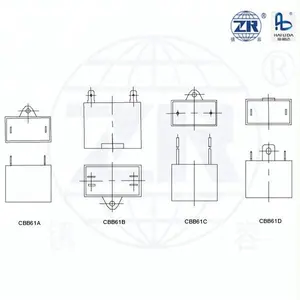 มอเตอร์ไฟฟ้ากระแสสลับ <span class=keywords><strong>6uf</strong></span> <span class=keywords><strong>450vac</strong></span> 5.5mf 5mf ตัวเก็บประจุพัดลมเพดาน <span class=keywords><strong>cbb61</strong></span> - Product Image 3