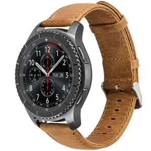 <span class=keywords><strong>Correa</strong></span> de <span class=keywords><strong>cuero</strong></span> genuino de alta calidad para reloj samsung <span class=keywords><strong>galaxy</strong></span>, banda compatible con reloj de <span class=keywords><strong>46mm</strong></span> - Product Image 1