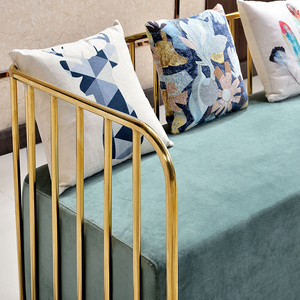 Elegante sofá <span class=keywords><strong>madern</strong></span> muebles de diseño para bar personalizar marco de acero inoxidable cómodo sofá silla - Product Image 4