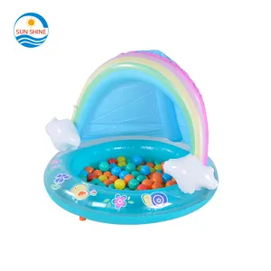 Sunshine Safety Colorful Rainbow Baby Float Plastic Swimming Pool for kids