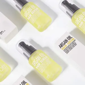 Label Pribadi Argan Silikon Terbaik Serum Penguat Rambut Emas Maroko untuk Rambut Keriting