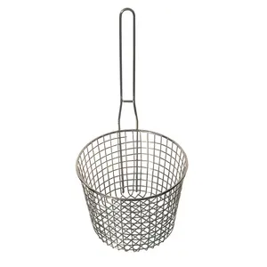 Home kitchen helper cooking tool potato SS304 round deep mesh deep fryer fry basket