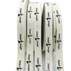 <span class=keywords><strong>Ruban</strong></span> de <span class=keywords><strong>coton</strong></span> à chevrons <span class=keywords><strong>sergé</strong></span> imprimé personnalisé de couleur naturelle de 2cm en gros avec logo - Product Image 3