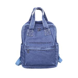 Mochilas Escolares de Mezclilla Unisex para Adolescentes al por Mayor, con Cierre de Cremallera, Estilo Normcore Minimalista, Forma Cuadrada, para el Tiempo Libre - Product Image 6