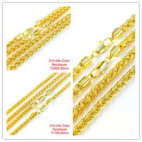 Collier Chaîne Plaqué Or 24 Carats de Haute Qualité