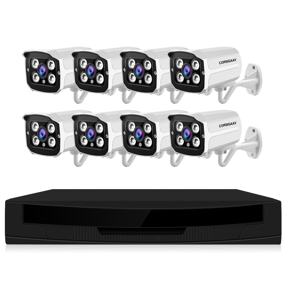 Full HD 8 channel 6 ТБ NVR хранения 1080 P Открытый PoE IP системы видеонаблюдения Всепогодный HD безопасности