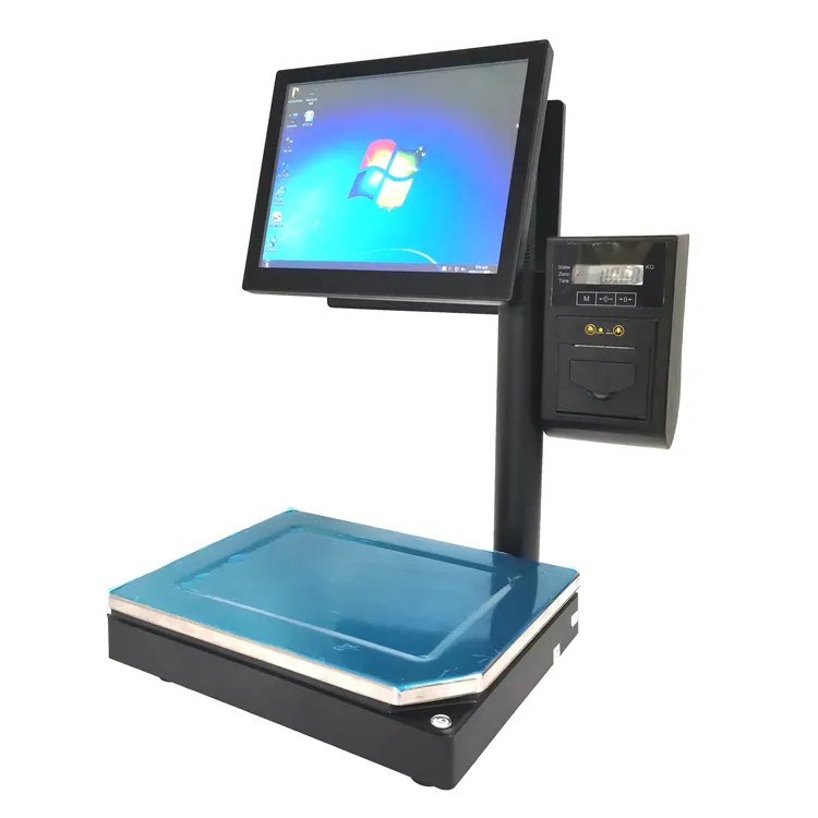 POS-терминал, двойной сенсорный кассовый аппарат, электронные весы, считыватель платежей, оборудование для принтера, все в одном, весы