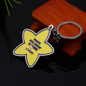 Logo personnalisé en forme de <span class=keywords><strong>fleur</strong></span> de style de bande <span class=keywords><strong>dessin</strong></span>ée anime joli porte-clés - Product Image 6