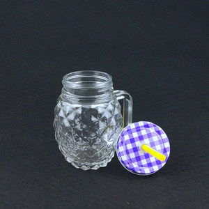 تخصيص 500 مللي ميسون أكواب 17oz اليقطين على شكل زجاج جرار مع أغطية والقش - Product Image 3
