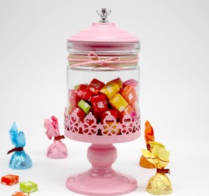 EMOER vetro con ferro gioielli di bellezza Candy dado barattolo di vetro barattolo di stoccaggio per la decorazione della casa - Product Image 1