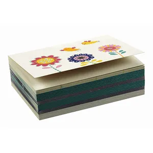 Cartes de voeux En Vrac Fleur et Oiseau Conceptions Merci Note Cartes Coffret Avec Blanc Enveloppes