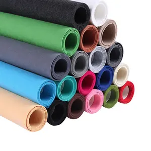 Wholesale cheap price 9mm thick colorful needle punched felt materials 100% polyester felt