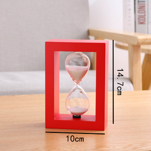 Chất Lượng Cao OEM/ODM 5/15/30 Chất Lượng Trắng Và Đen Cổ Điển Trung Quốc Gỗ Quà Tặng Cát Hẹn Giờ Kính Hẹn Giờ Đồng Hồ Cát Đầy Màu Sắc Bằng Gỗ - Product Image 5