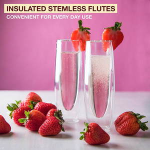 Champagne <span class=keywords><strong>Flûtes</strong></span> Isolé Verre <span class=keywords><strong>Sans</strong></span> <span class=keywords><strong>Pied</strong></span> Ensemble Flûte Verre pour Brunch Vin Cocktails De Mariage Réutilisable Partie - Product Image 6