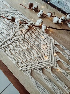 Tapiz colgante de pared hecho a mano con estilo de macramé diseño moderno respetuoso con el medio ambiente 100% tela de algodón nueva decoración del hogar - Product Image 3