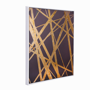 Línea de oro de carretera del <span class=keywords><strong>Hotel</strong></span> Casa decoración caja de sombra de la pared arte enmarcado - Product Image 1