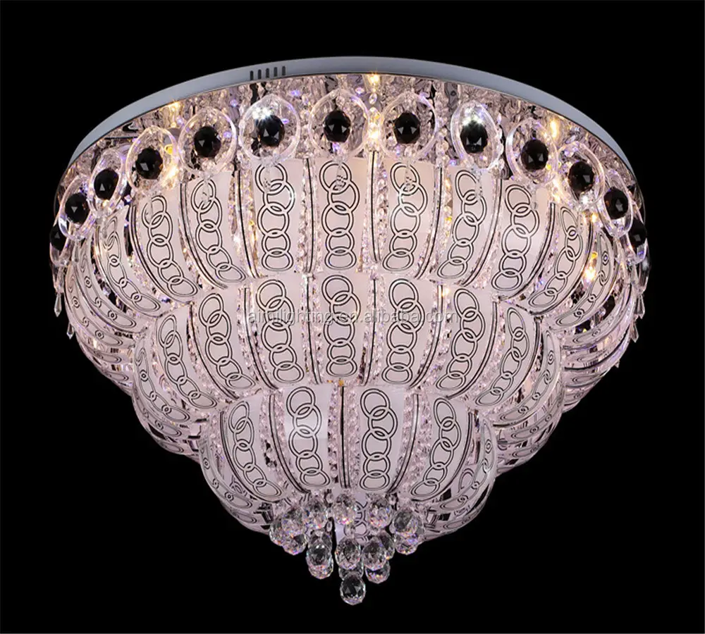 Best selling new design factory cheap price decorative big ceiling chandelier with MP3 and RGB and remote control