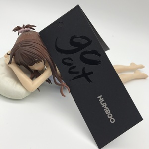 Thẻ Treo Quần Áo In Điểm <span class=keywords><strong>UV</strong></span> Tùy Chỉnh Thẻ Treo Cổ Phiếu Thẻ Màu Đen Mờ Quần Áo Thẻ Tóc Giả Giấy Kraft Màu Đen - Product Image 3