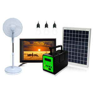 El más Popular de alta calidad AC/DC Solar ventilador solar TV y Solar FM Radio <span class=keywords><strong>casa</strong></span> Kit de Panel Solar para No-electricidad zonas <span class=keywords><strong>casa</strong></span> - Product Image 1