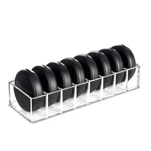 8 Spaces Transparent Small Acrylic Makeup Organizer Powder Eyeshadow Compact Storage Cosmetic Makeup Organizer