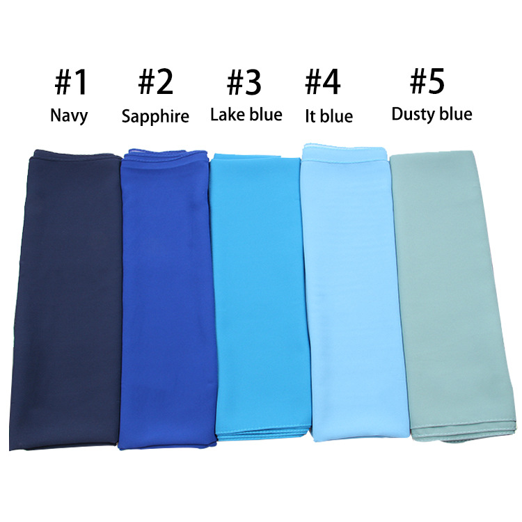 Лидер продаж, высокое качество, 40 цветов, женский толстый мусульманский шарф-Жоржет в исламе, Малайзии, однотонный простой шифоновый хиджаб