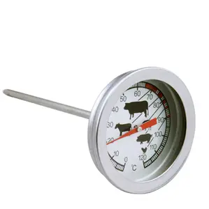 เครื่องวัดอุณหภูมิเนื้อหายากแบบสเต็ก,Dial Bbq Fork Thermometer Analog