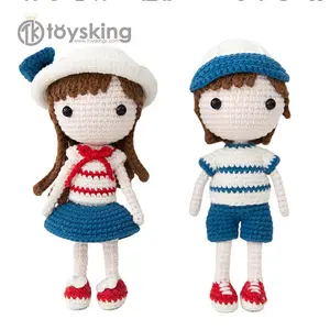 Toptan el yapımı örgü bebek oyuncakları amigurumi tığ işi bebek