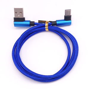 <span class=keywords><strong>Cable</strong></span> <span class=keywords><strong>Micro</strong></span> <span class=keywords><strong>USB</strong></span> de Nailon Trenzado con Doble Ángulo Recto Tipo C V8 para Juegos, <span class=keywords><strong>Cable</strong></span> <span class=keywords><strong>USB</strong></span> de 90 Grados para iPhone, Galaxy y Android - Product Image 2