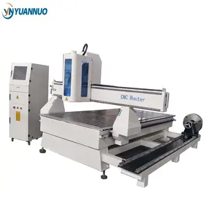 YN1325-enrutador de madera cnc, 4 ejes, plano y redondo